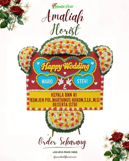 Papan Bunga Pernikahan Teter